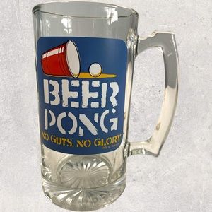 Huge BEER PONG Stein / Mug No Guts No Glory